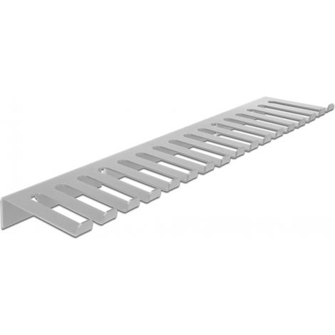 Delock Soporte para cables para montar en la pared, 325 x 90 mm, gris