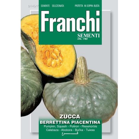 BUSTINA SEMI DI ZUCCA BERRETTINA PIACENTINA ORTO GIARDINO SEMI