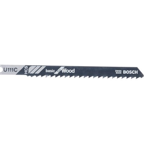 Bosch 3x lame de scie sauteuse U 111 C Basic for Wood - 2608630566