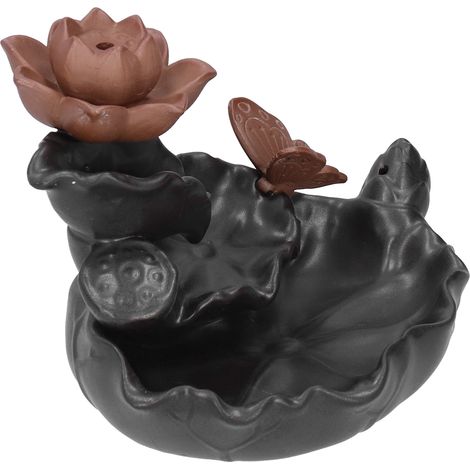 Brûleur d'encens à contre-courant, décoration artisanale pour maison, bureau, spa et yoga