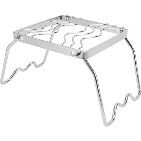 Barbecue pliable et multifonctionnel en acier inoxydable pour feu de camp, idéal pour les pique-niques et le camping. (1/5)