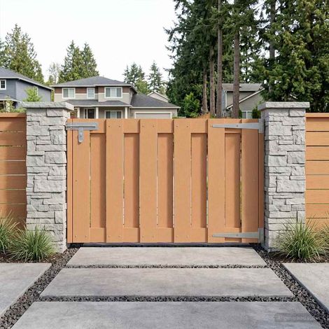 vidaXL Garden Gate 100 x 60 cm WPC and Aluminium Brown