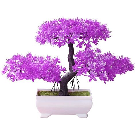 1 Bonsaï artificiel, Pin en plastique, Ornement léger, Décoration intérieur réaliste, Salon Bureau (1/5)