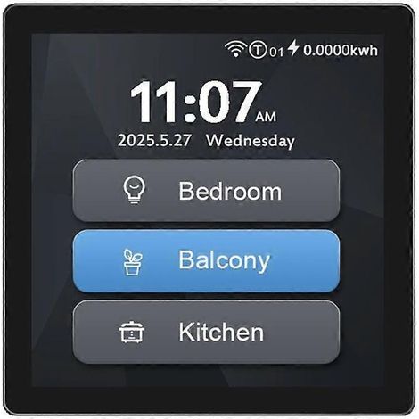 Tuya WLAN-Smart-Schalter mit 4-Zoll-Touchscreen, kompatibel mit 1/2/3-Tasten-Steuerungen, Vorhängen und Rollos, mehrsprachig 6-in-1 für Alexa (1/5)