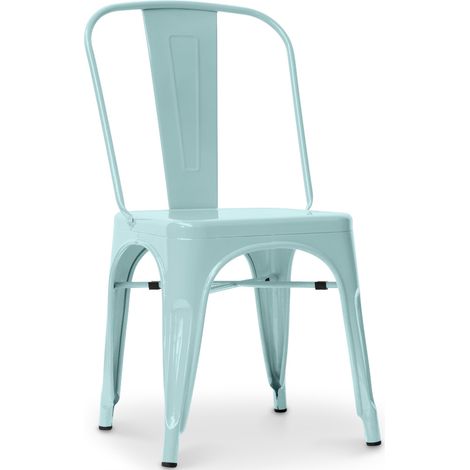 Steel Dining Chair - Industrial Design - New Edition - Stylix Pale green (1/5)