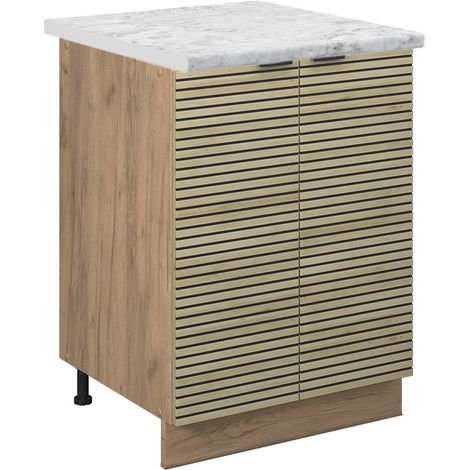 Mobile da cucina Fame-Line, Pannello in quercia, 60 cm , PL Marmo, Vicco