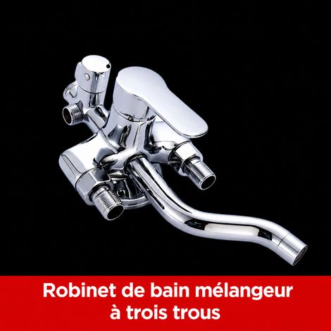 Mitigeur mural 3 montage apparent - 3 positions - robinet de douche eau chaude froide 1,2 kg – Livraison gratuite
