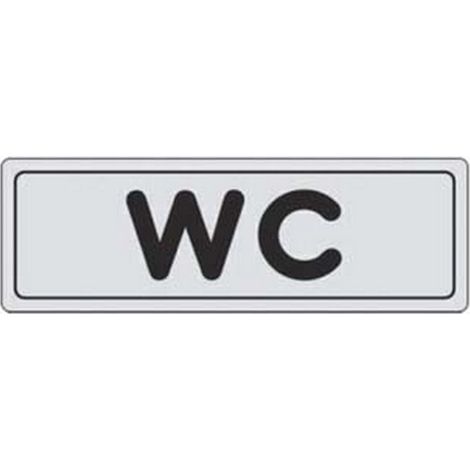 10PZ TARGHETTA ADESIVA "WC" - cm.15X5h.