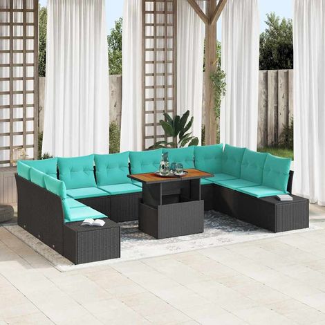 Set da Pranzo per Giardino 11 pz 10-Numero di posti vidaXL (1/5)
