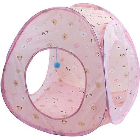 Indoor-Katzenzwinger, rosa Regenbogen-Zeltbett, gemütlicher Unterschlupf für Kätzchen und Welpen, weiche und leichte Sommerhöhle, komfortables und tragbares Schlafhaus.