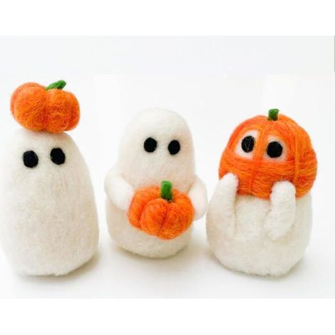3pc Guirlande de citrouilles en feutre, décoration de citrouille, guirlande d'automne-décoration d'intérieur pour Halloween (1/5)