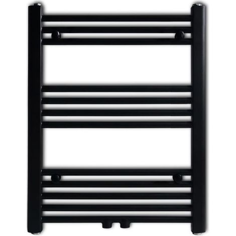 Sèche-serviettes eau chaude à rails droits noir 600x764 mm CFW184075 (1/5)