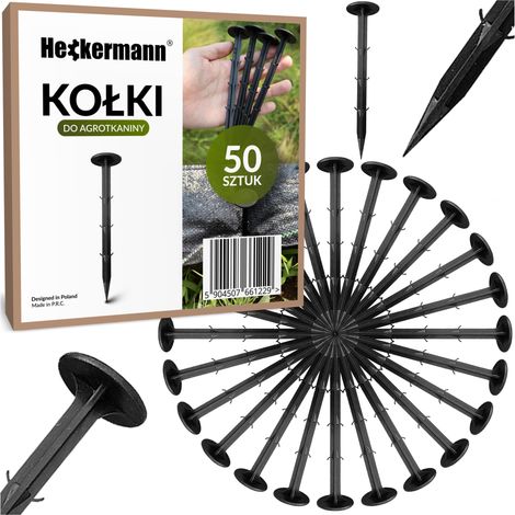 Stecknadeln für Agrartextilien, 16 cm, schwarz – 50er-Packung
