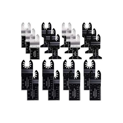 Lot de 20 lames oscillantes multi-matériaux 35 mm – Dents carbure pour outil multifonction, découpe de métal, bois et plastique (1/4)