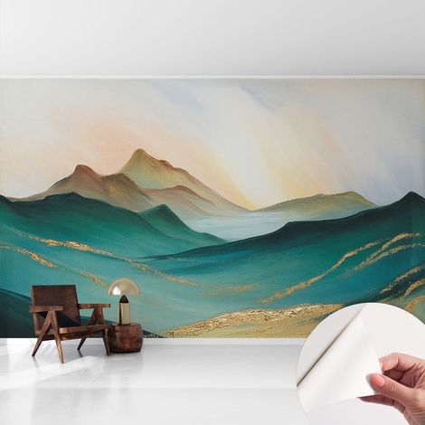 Fotomurale adesivo - murale da parete - Carta da parati autoadesiva - design parete moderno - Paesaggio tranquillo 416x254 cm (1/5)