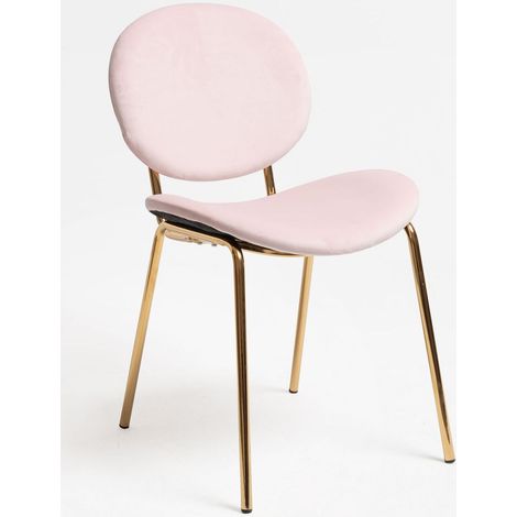 Sillas Comedor - Silla Lenor Golden Terciopelo - Rosa (1/5)