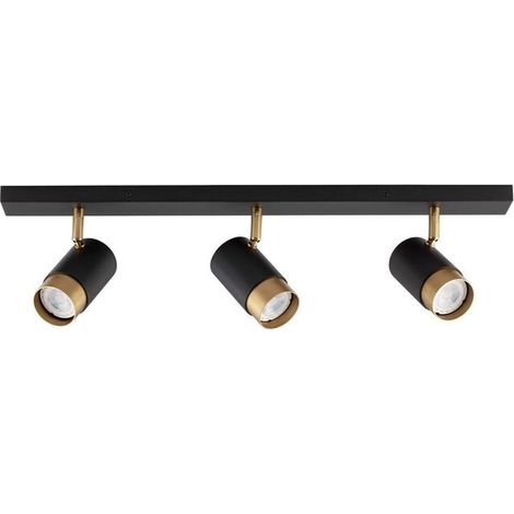 [NEUWERTIG] B-Ware Nova Luce Deckenleuchte Strahler Lampe POGNO GU10 LED 3-fach Schwarz dimmbar (1/2)
