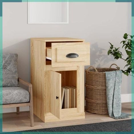 816483 Armoire latérale avec tiroir chêne sonoma 40x50x75 cm (1/5)