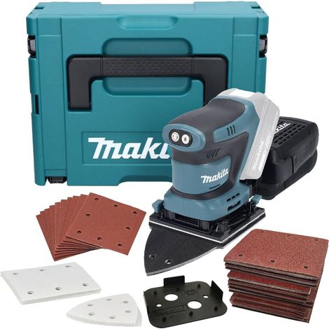 Makita DBO480ZJ 18v 114mm Detail 1/4 Sheet Finishing Delta Sander + 62 Sheets (1/5)