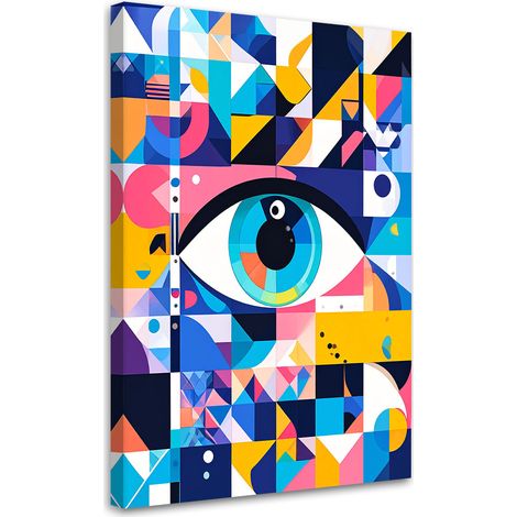 Wandbild Minimalistisches Auge im Bauhaus-Stil 60x90 cm (1/5)