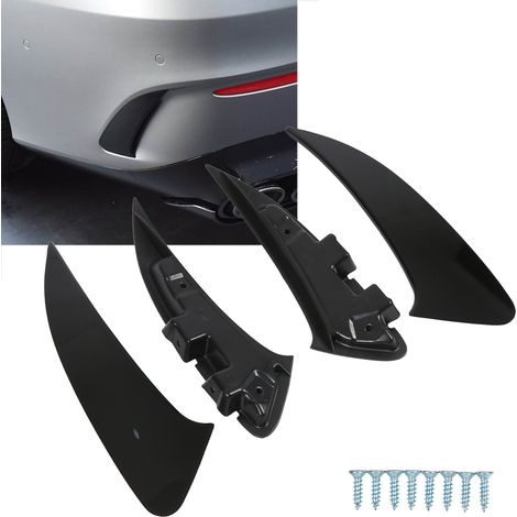 Heckstoßstangen-Canards in Hochglanzschwarz, 4 Stück, für Mercedes-Benz C118/X118 CLA35 CLA180 AMG Line ab 2020 (ZST-169ab) (1/5)