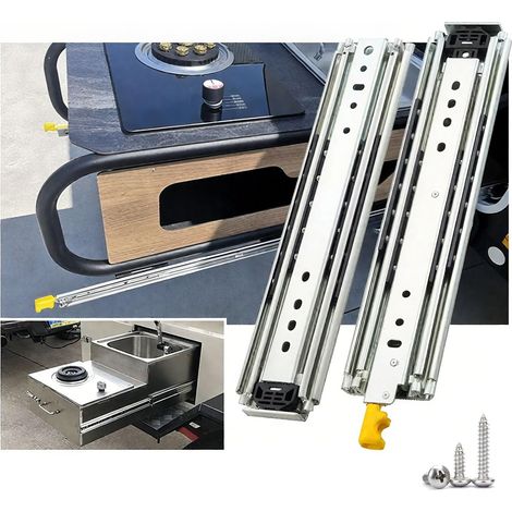 Glissières de tiroir robustes d'une capacité charge 500 lb, à complète (1/5)