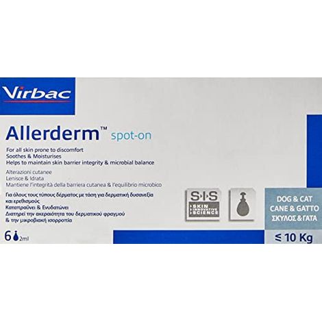 Virbac Dog&Cat Allerderm Spot On &lt 10 Kg - Confezione 6 Pipette - (1/3)