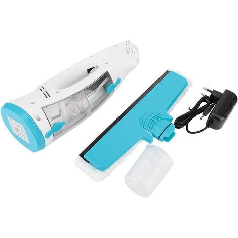 Nettoyeur de vitres électrique Outil de nettoyage de vitres 2 en 1 avec fonction de nettoyage de vitres idéal pour une utilisation à la maison ou au bureau(Blue White) (1/5)