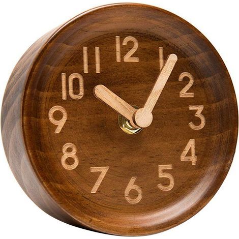 Horloge analogique bureau table pin véritable (foncé) (1/5)