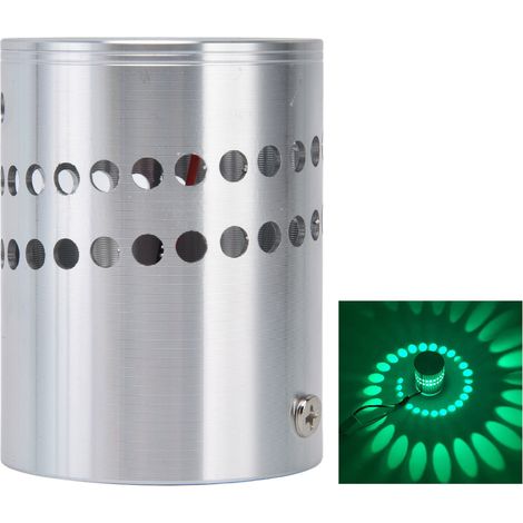 Applique murale LED 3W en aluminium, applique murale spirale LED moderne et créative, lampe de chevet pour salon, lampe décorative multi-orifices pour bar ou couloir, lumière verte (1/5)