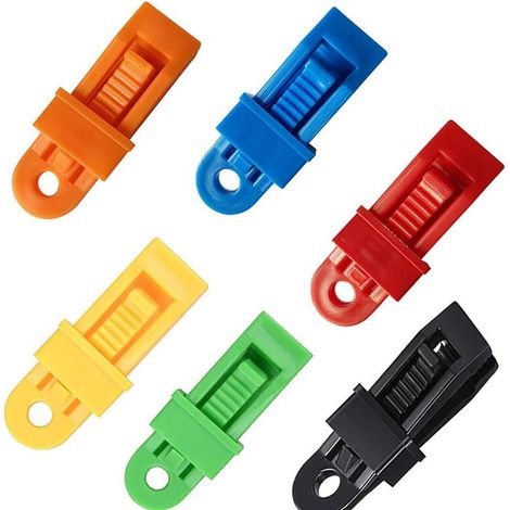 CCYKXA Pieces Multifunctional Tent Clip, Multicolor Plastic Tent Clips, Heavy Duty Tent Clip for Camping, Black Tent Clip Tarp Fasteners for Awning Tent (1/5)