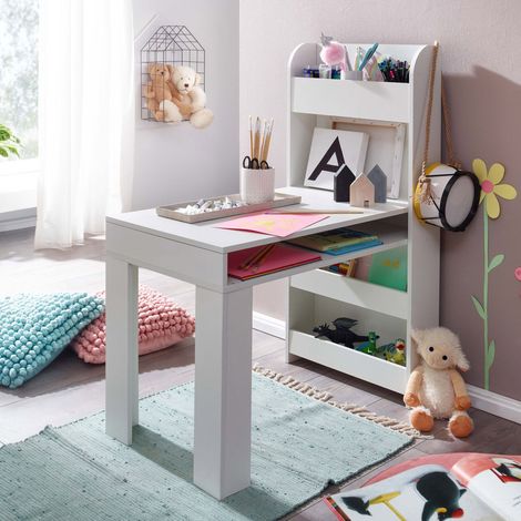 Bureau enfant 90x50x110 cm blanc (1/5)