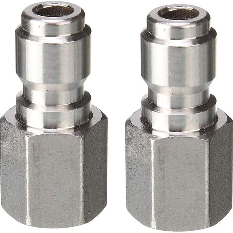 Lot de 2 raccords rapides en laiton pour nettoyeur haute pression 5000 PSI 1/4 1/4'' Plug with Female NPT