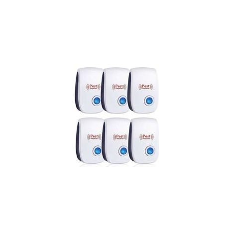 Ultraschall-Mäuseabwehrmittel, 6er-Packung, wirksam gegen Mäuse, Ratten, Fliegen, Mücken, Schädlinge, Spinnen und Kakerlaken, sicher und ungiftig (1/5)