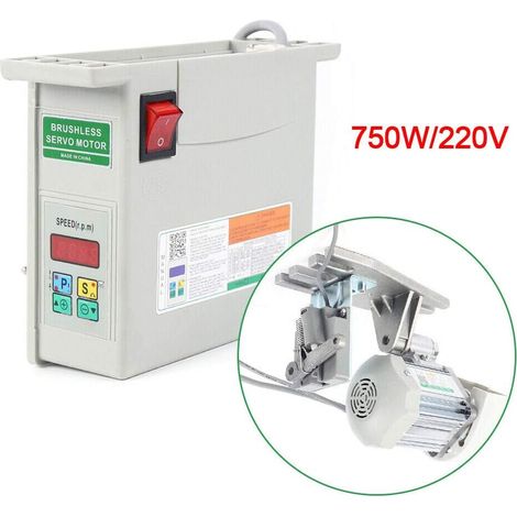 Elektrischer Nähmaschinenmotor, 220V 750W Industrieller Nähmaschinenmotor, 500-3500rpm, Servo Motor für Industrienähmaschinen Bürstenloser Energiesparende Stumm Silent-Servomotor (1/5)