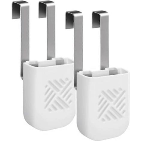 Set mit 2 Haltern für Toilettenspülkasten-Reinigungstabletten, 9,4 x 7,4 x 1,8 cm, Halter für Bleichmitteltabletten zum Einhängen in die Toilettenschüssel. (1/5)