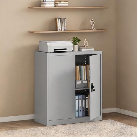 Meuble de rangement de bureau 2 niveaux 80 x 40 x 92,5 cm (1/5)