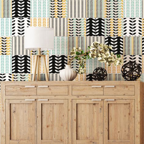 Sticker Mural Carrelage adhésif Cuisine Salle de Bain - 60 STICKERS CARRELAGES SCANDINAVE RIKHARD - 60stickers10x10cm (1/5)