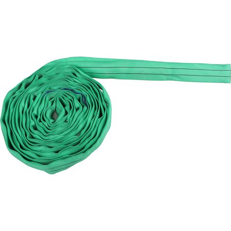 Hebegurt 4 m 2 t Grün Verstärkt Doppelöse Polyester Flexibler Anschlaggurt für Kranzüge (1/5)
