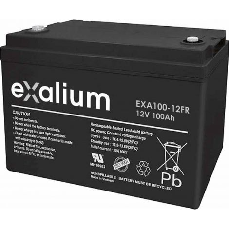 Batterie plomb 12V 100Ah V0 Exalium EXA100-12FR