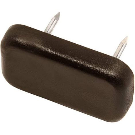 32 x Patins glisseurs en Plastique avec Clou/Bruns / 18x30 mm/rectangulaire/Pieds glisseurs en Plastique à Clou pour Meubles