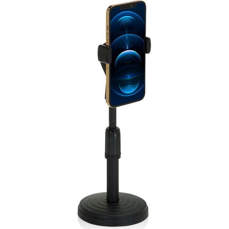Handyhalterung FLEXMOBI II Tischständer mit Handyklemme ABS Kunststoff schwarz hjh OFFICE (1/5)