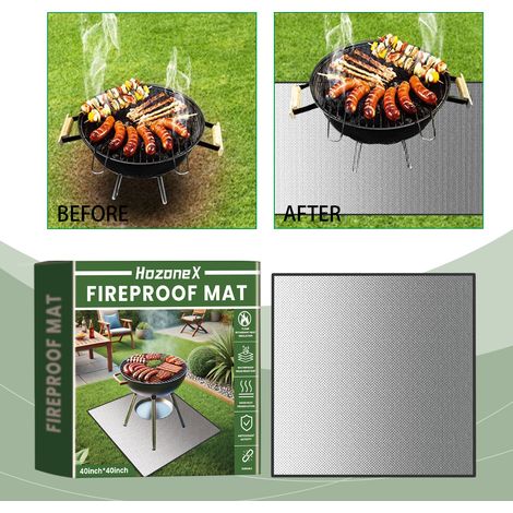 Grillmatte für den Außenbereich, wasserdichte, quadratische und strapazierfähige Matte für Rasen- und Terrassengrills – 1 Stück -- DTEKGAZ (1/5)