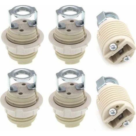 Lot de 6 supports de lampe G9 avec support. douille halogène G9 filetée en céramique. (1/5)