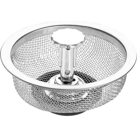1 filtre d'évier de cuisine en maille en acier inoxydable pour égouts, panier de déchets, filtre anti obstruction de sol (1/5)