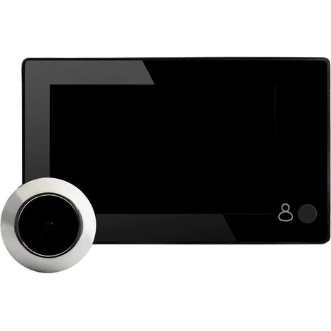 Sonnette connectée numérique HD 4,3 pouces grand angle 145° avec judas couleur TFT pour la sécurité de votre domicile-AquaForge