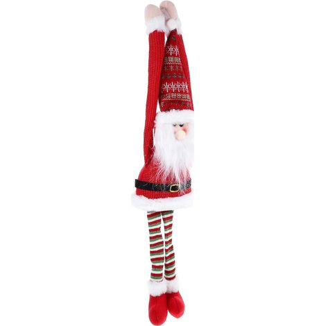 Décoration de Noël suspendue pour porte d'entrée : Père Noël en peluche (1/5)