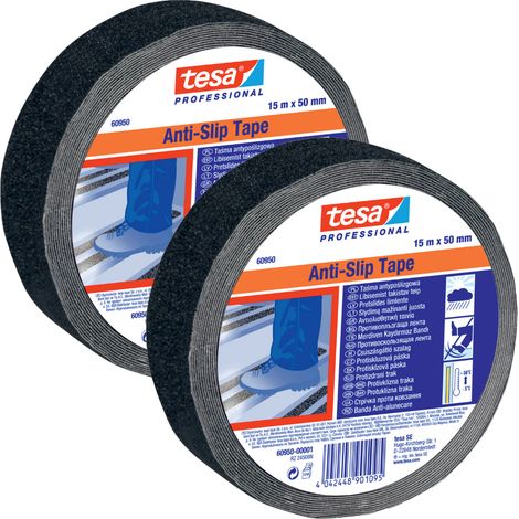 Nastro antiscivolo autoadesivo Tesa per scale, nero, 15 m x 50 mm x 2 (1/5)