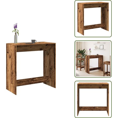 vidaXL Bartisch Altholz-Optik 102x50x103,5 cm Holzwerkstoff (1/5)
