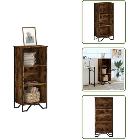 Bücherregal Räuchereiche 50x31x106 cm Holzwerkstoff - Bücherregal - Bücherregale - Bücheraufbewahrung - Lagerschrank (1/5)